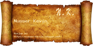 Nusser Kevin névjegykártya