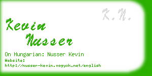 kevin nusser business card